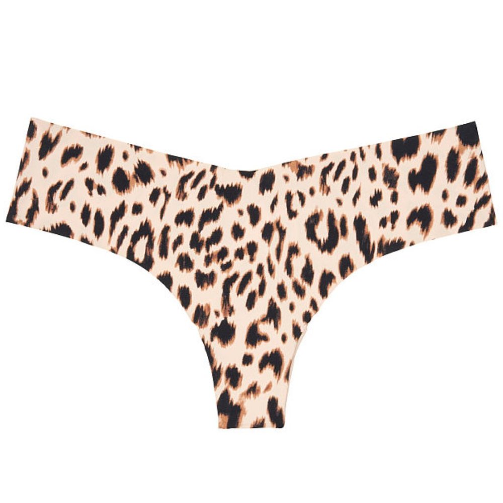 VS XS Leopard Thong No-Show Cheetah Animal Print Panty NWT
